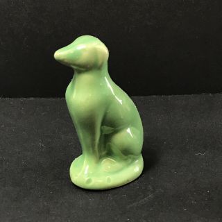 Fredericksburg Mccoy Shawnee Animal Green Dog Figurine - Vintage - Rare Fapco