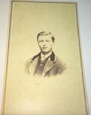 Rare Antique Civil War Era Victorian ID ' d Gent Mr.  Ottesbein MN CDV Photo US 3