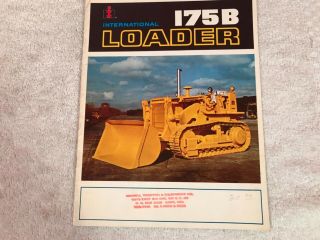 Rare 1968 International Harvester Loader 175b Tractor Dealer Brochure