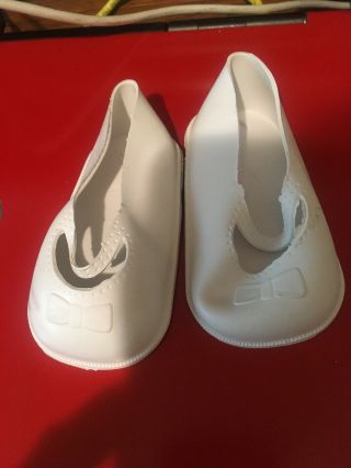 Vintage White Vinyl Plastic Shoes 1950 