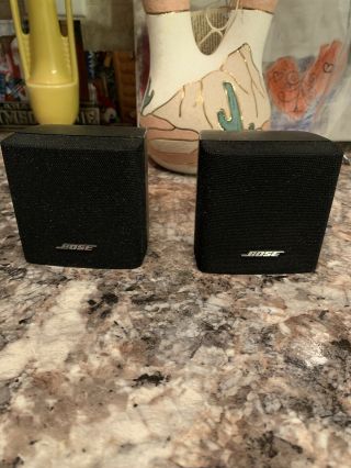 2 Bose Home Theater Acoustimass Single Cube Speakers Rare Single Cube Pair Black