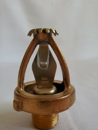Vintage Antique 1896 Grinnell Model A 1/2 " Brass Upright Fire Sprinkler Head