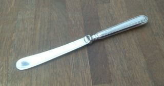 Antique / Vintage Cutlery - Butter Knife Hallmarked Silver On Handle = 6.  7 " 2