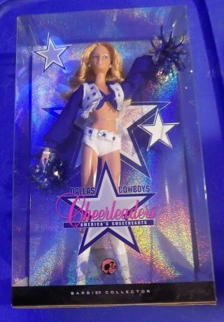 Dallas Cowboys Cheerleader Barbie Doll Blonde Nfl Christmas Gift Nrfb 2007