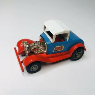 Rare Vintage Tonka Pressed Steel Smart Cart 432 Hot Rod In Blue And Red 1970 (a)