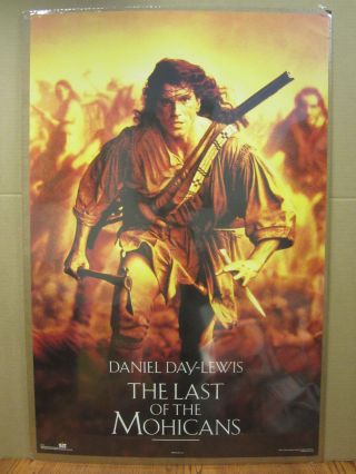 Vintage 1992 The Last Of The Mohicans Poster Daniel Day - Lewis Movie 4225