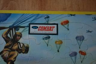 Very Rare World War 2 Combat The Tv Show Frame - Tray Inlay Puzzle Vintage.