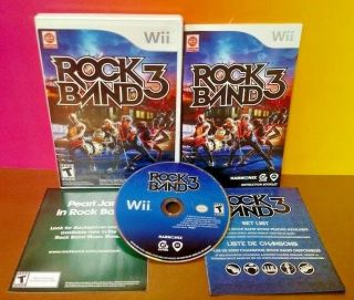 Rock Band 3 - Nintendo Wii Wii U Cib Complete Game Rare