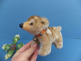 Very Rare Vintage Antique Maruei Bear Tokyo Japan Collar Tag Mohair Standing Toy