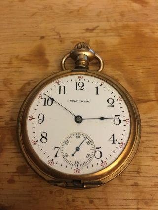 Waltham Pocket Watch Hunting Case - 16 Size Grade No 610 - 7 Jewels For Repair