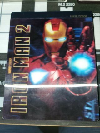 Iron Man 2 Blu - Ray,  Dvd Rare Target Exclusive Lenticular Metalpak Steelbook