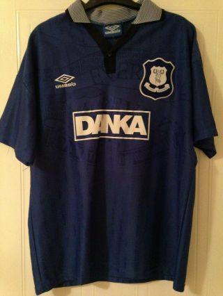 Rare Vintage Everton Fc Football Shirt,  1995/97 Seasons,  Home