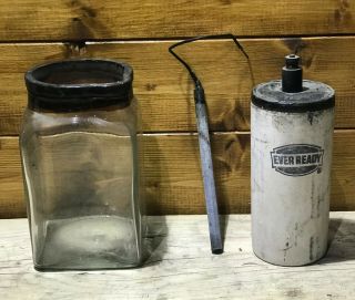 Vintage Ever Ready Porcelain And Glas Jar Battery - Very Rare