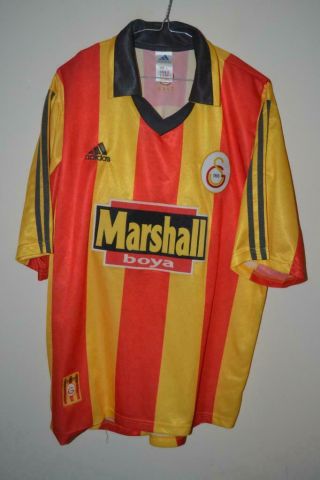 Rare Retro Galatasaray Adidas 1999 - 2000 Home Shirt Medium Mens