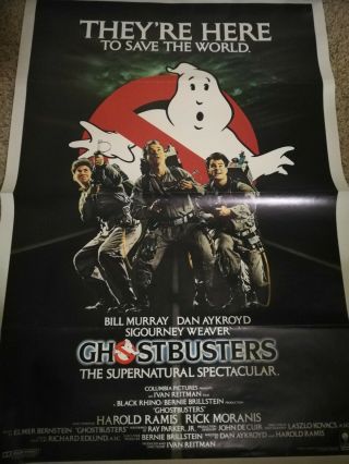 First Edition Ghostbusters Movie Poster - Rare Bill Murray Collectible 3