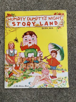 Rare Theme Amusement Park Humpty Dumpty’s Night Storyland Vtg Book 1956 Glen Nh