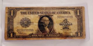 1923 Series Us $1 One Dollar Bill Silver Certificate Large Note Blue Seal Rare