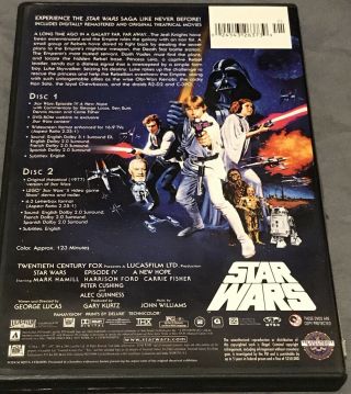 STAR WARS Widescreen LIMITED EDITION DVD Version 1977 2 - Disc RARE OOP 3
