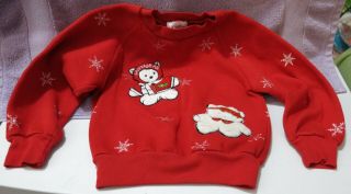 Vintage 1987 Santa Bear " Aviator " Dayton - Hudson Childs Sweatshirt Large 6x