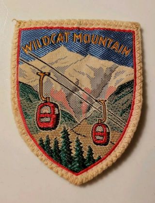 Vintage Wildcat Mountain Embroidered Cloth Ski Patch Hamshire Skiing
