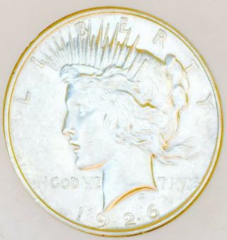1926 Peace Dollar Solid Gem Bu,  Rare Key Date Knockout Piece Wow Nr 11446