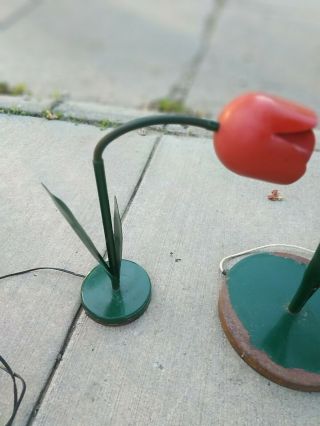 Vintage Rare Bliss Tulip Table Lamp 1985 " Adjustable British Pop Art Mcm Uk