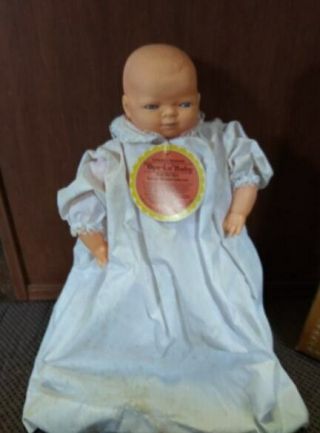 Vtg Byelo Style Baby Doll - Soft,  Safe,  Unbreakable - Handmade Lace Trim Grown