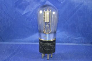 (1) " Rare " Western Electric 244a Enraved Base Audio Vacuum Tube Tv - 7