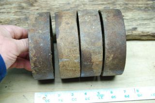 4 pc Antique Industrial Cast Iron Factory Cart Wheels Old Salvaged wheels 3
