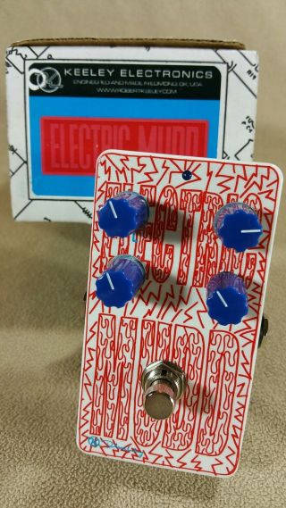 Rare Keeley Octave Fuzz Pedal Electric Mudd Custom Shop White Clint Williams