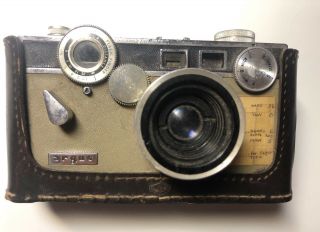 RARE First edition Old Camera Argus Covered With Brown Leather 3