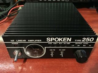 Spoken 250 Hf Linear Amplifier Rare Unit For Cb Radio