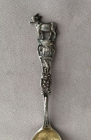 DENVER,  COLORADO INDIAN TEEPEE Sterling Silver Souvenir Demitasse Spoon;I518 2