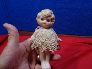 Vintage Miniature Porcelain Bisque Doll