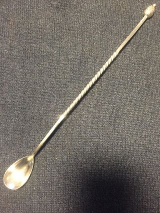 Rare Reed & Barton Silver Plated Twisted Handle Cocktail Spoon