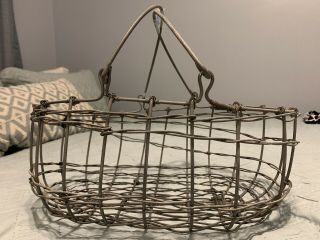 Vintage Wire Egg Basket