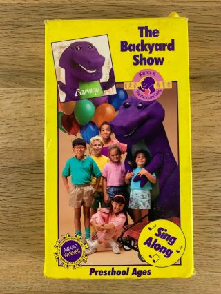Barney Tape - The Backyard Show (vhs,  1988) Preschool Ages Sing Along Rare