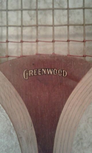 Antique 1905 A.  G.  Spalding & Bros Greenwood Wood Tennis Racket Made in USA 2