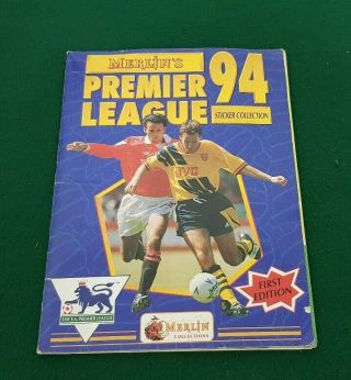 100 Complete Vintage 1994 Merlin Uk 94 Football Sticker Album Rare 1st Edition