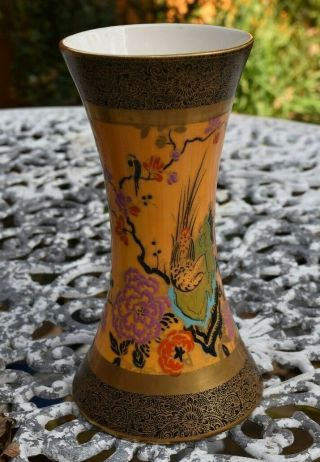 Rare 1920 Bursley Ware Lustre Frederick Rhead Art Pottery Mustard Vase Grt Order