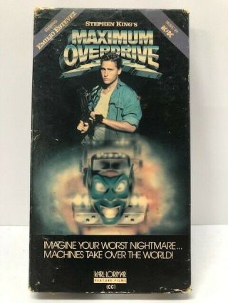 Maximum Overdrive (1986) Vhs Rare Horror,  Stephen King Classic