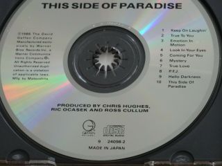 Ric Ocasek (The Cars) - This Side Of Paradise RARE Early Japan Press CD 1986 3