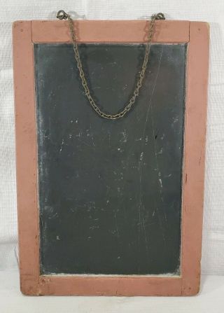 Antique/vintage Double Sided Slate Chalk Board Menu Sign W/wooden Frame