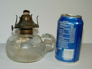 Estate Vintage Antique Rare P & A American Flag Shield Finger Oil Kerosene Lamp