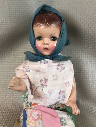 Antique 19” Hand Painted Composition Doll Sleep Eyes Cloth Torso