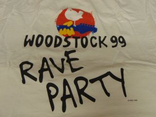 Rock T Shirt Vintage Authentic Rare Woodstock 99 Rave Party 90s Size Xl