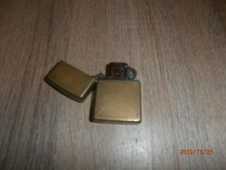 Vintage Zippo Solid Brass Lighter 1991 Rare rustic - Delivery 2