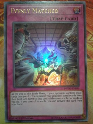 Yugioh Evenly Matched Ultra Rare Dupo 1st Ed Near