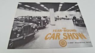 1962 Inskip Motors Nyc Usa Sales Brochure Rolls Aston Martin Mga Healey Etc Rare