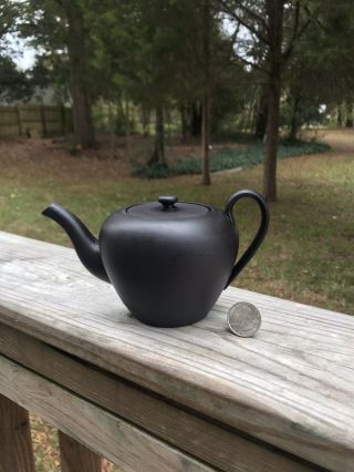 Rare Antique Wedgwood Jasperware Black Basalt Teapot
